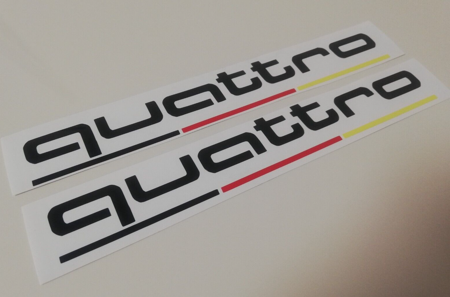 2x Quattro Side Decals - Fits Audi RS S Line German Flag - Sticker