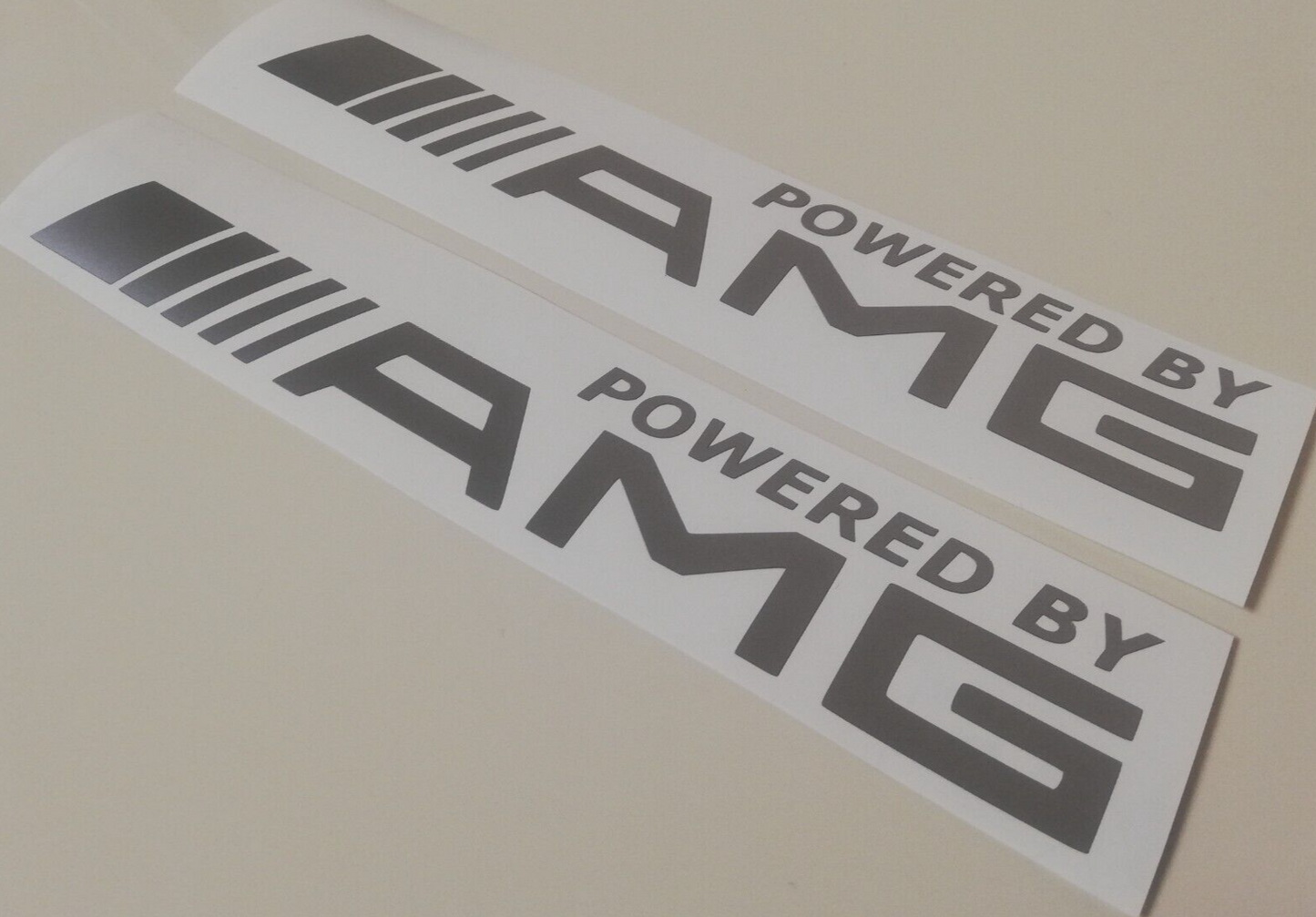 Powered By AMG Side Decals - Fits Benz AMG 300E CLK CLA C63 E63 - Sticker