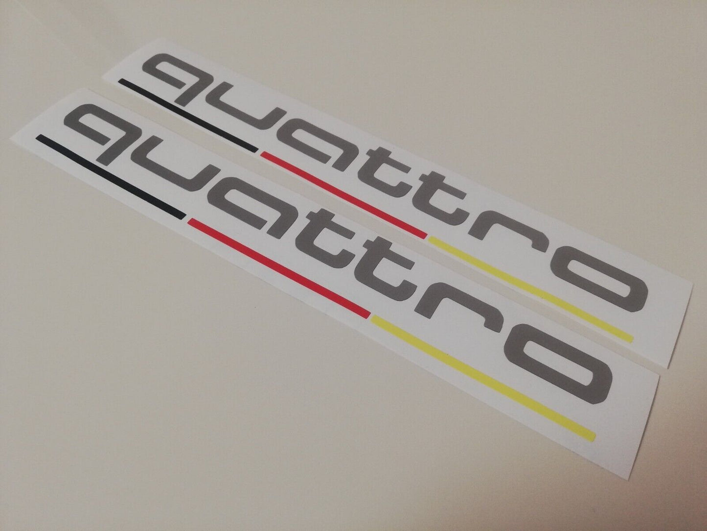 2x Quattro Side Decals - Fits Audi RS S Line German Flag - Sticker