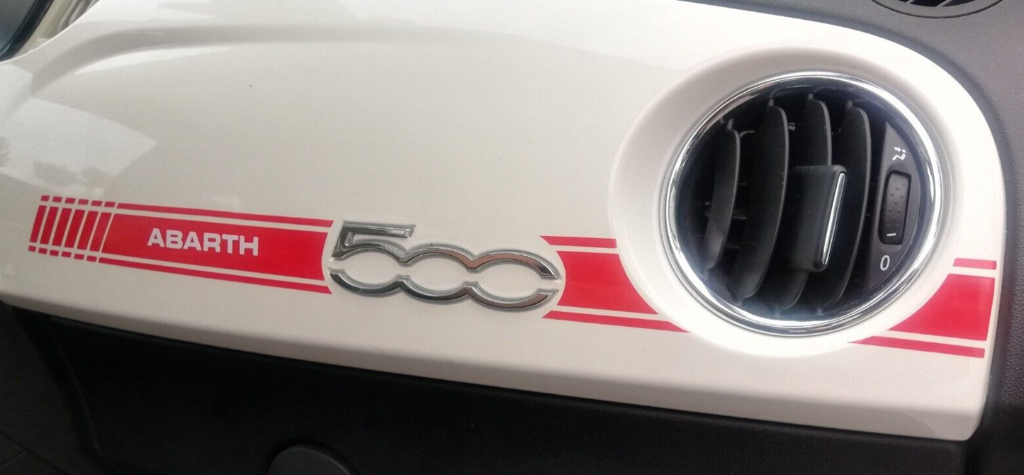 Stripe Interior Dash - Fits Fiat 500 595 Abarth Fiat - Decals / Sticker