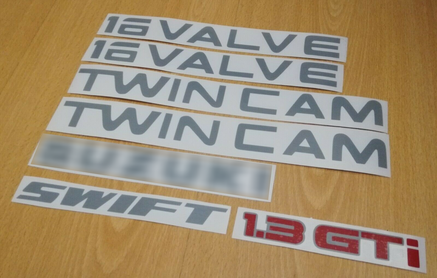Swift 1.3 GTi 16 valve - Fits Suzuki Reproduction - Decal / Sticker kit