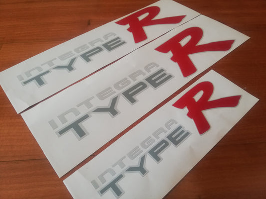 Integra DC2 Type R - Fits DC2 B18 (Black) - Reproduction Side Decal / Stickers