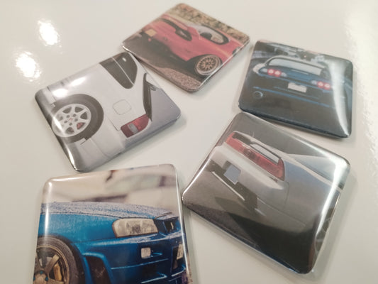 JDM Motorsport Legends 5x5cm - Skyline Supra NSX Civic RX7