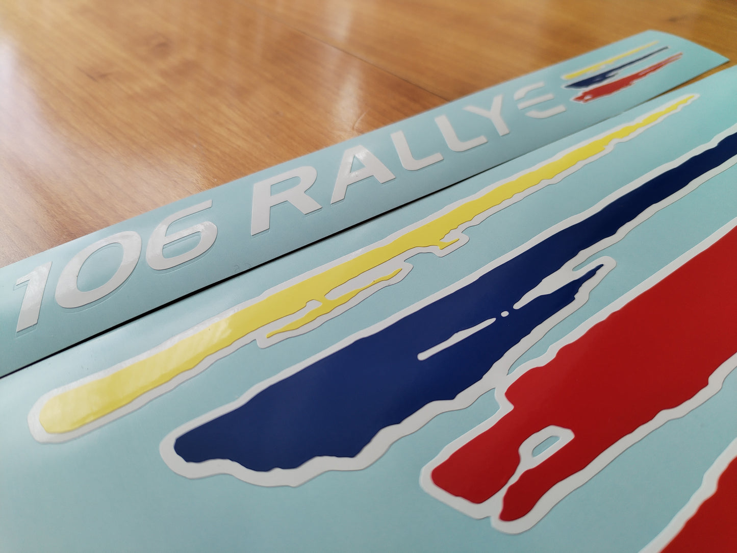 White/Dark Grey - 106 Rallye S2 - Fits Peugeot - Reproduction Decal Sticker Kit