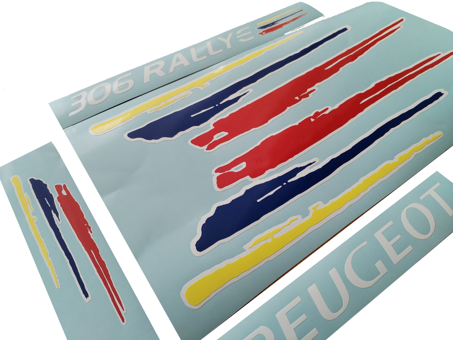White/Dark Grey - 306 Rallye - Fits Peugeot - Reproduction Decal Sticker Kit