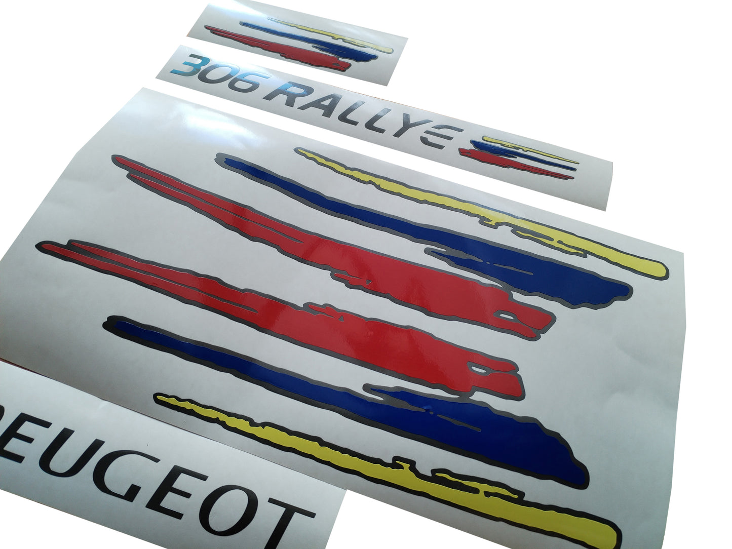 White/Dark Grey - 306 Rallye - Fits Peugeot - Reproduction Decal Sticker Kit