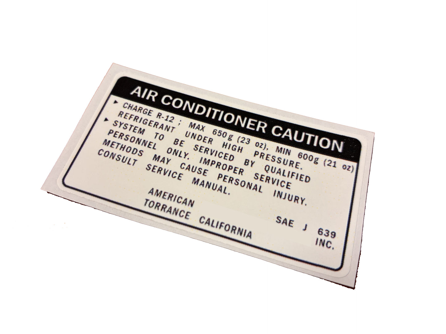 Civic Air Conditioner Decal EG EJ 92-95 - Fits Civic D15 D16 B16 - Aftermarket Sticker