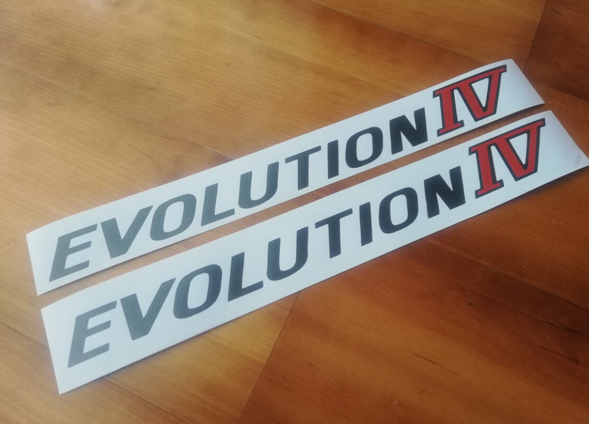 Lancer Evolution IV V VI side decals - Fits EVO 4 5 6 - Reproduction Sticker