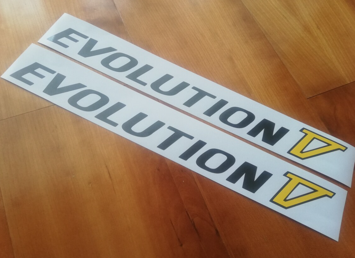 Lancer Evolution IV V VI side decals - Fits EVO 4 5 6 - Reproduction Sticker