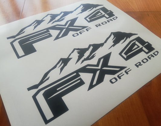 Bedside FX4 Decals Pick-Up - 4x4- Fits Ranger Maverick F150 F250 F350 F450 - Sticker