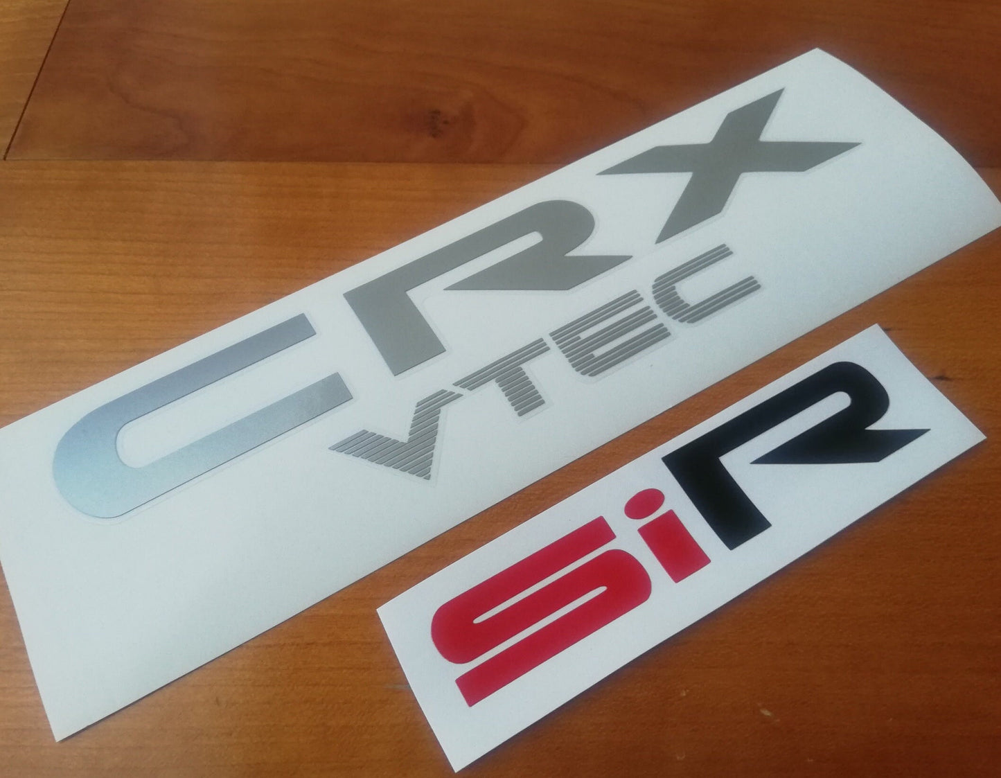 CRX - Ed / Ef / Ee - "CRX Vtec" + "SiR" Decal - Fits 88-91 Civic CRX Reproduction Stickers