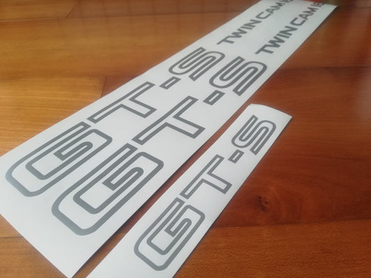 AE92 Corolla GT-S replacement side Decals / Stickers - Fits GT-S Twin Cam 16 - Sticker Aftermarket Decal