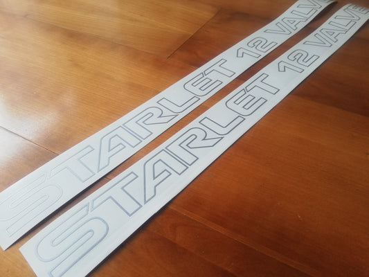 Starlet EP70 EP71 Side Decals - Starlet 12 Valve EP 70 Series 84-89  - Sticker Aftermarket