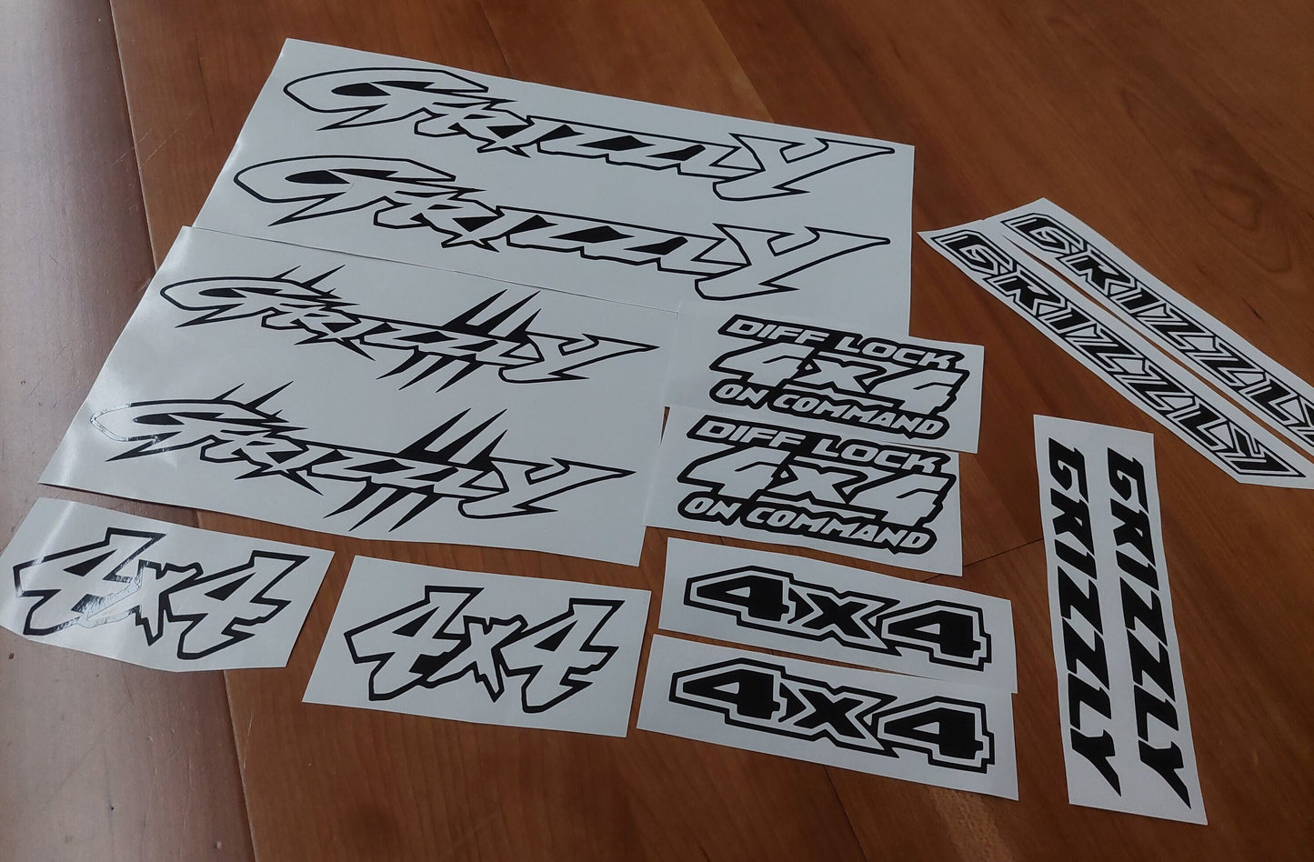 Grizzly Yamaha - Quad Decals fits ATV YFM 4WD 4x4 - Sticker kit