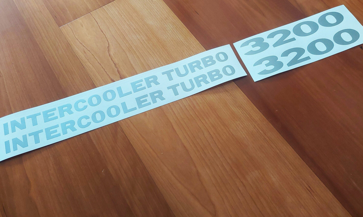 Decals Pajero Intercooler Turbo 3200 - Fits Mitsubishi - Reproduction Sticker Montero Shogun