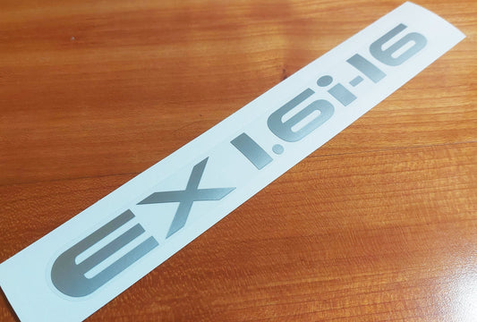 Civic 88-91 EF EX Sedan - 4th Gen - rear reproduction sticker civic