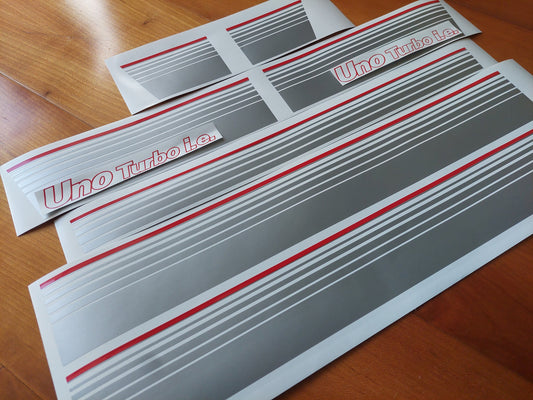 MK1 Uno Turbo i.e - Fits (Black) Fiat Phase 1 Abarth Uno - Decals / Sticker Kit