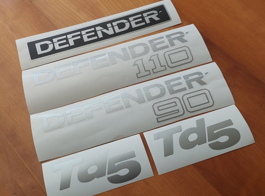Defender 90 110 Td5 Tdi - Reproduction Rear Front Side Decals / Stickers