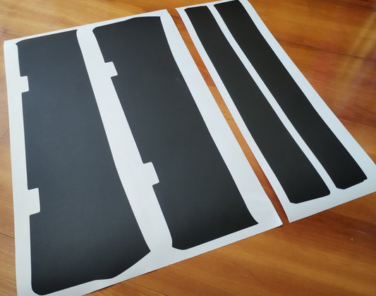 Uno Turbo i.e MK1 MK2 - Side Stickers B Pillar - Fits Fiat Uno Turbo IE Textured Black