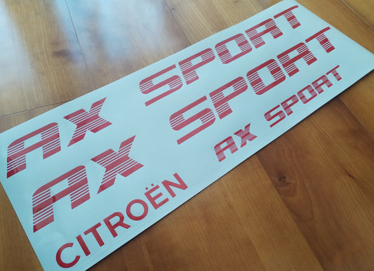 AX Sport Side Rear Sticker kit - Fits Citroen AX - Replacement Decal kit