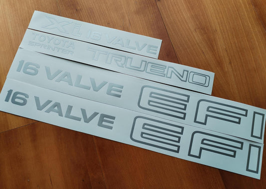 AE90 AE91 Sprinter TRUENO replacement Decals / Stickers - Fits Corolla AE90 AE91 Twin Cam 16 - Sticker Aftermarket Decal