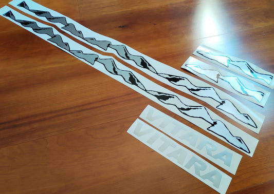 Vitara Side Mountain Sticker Kit - Side Decal Kit - Fits Vitara - Aftermarket Sticker