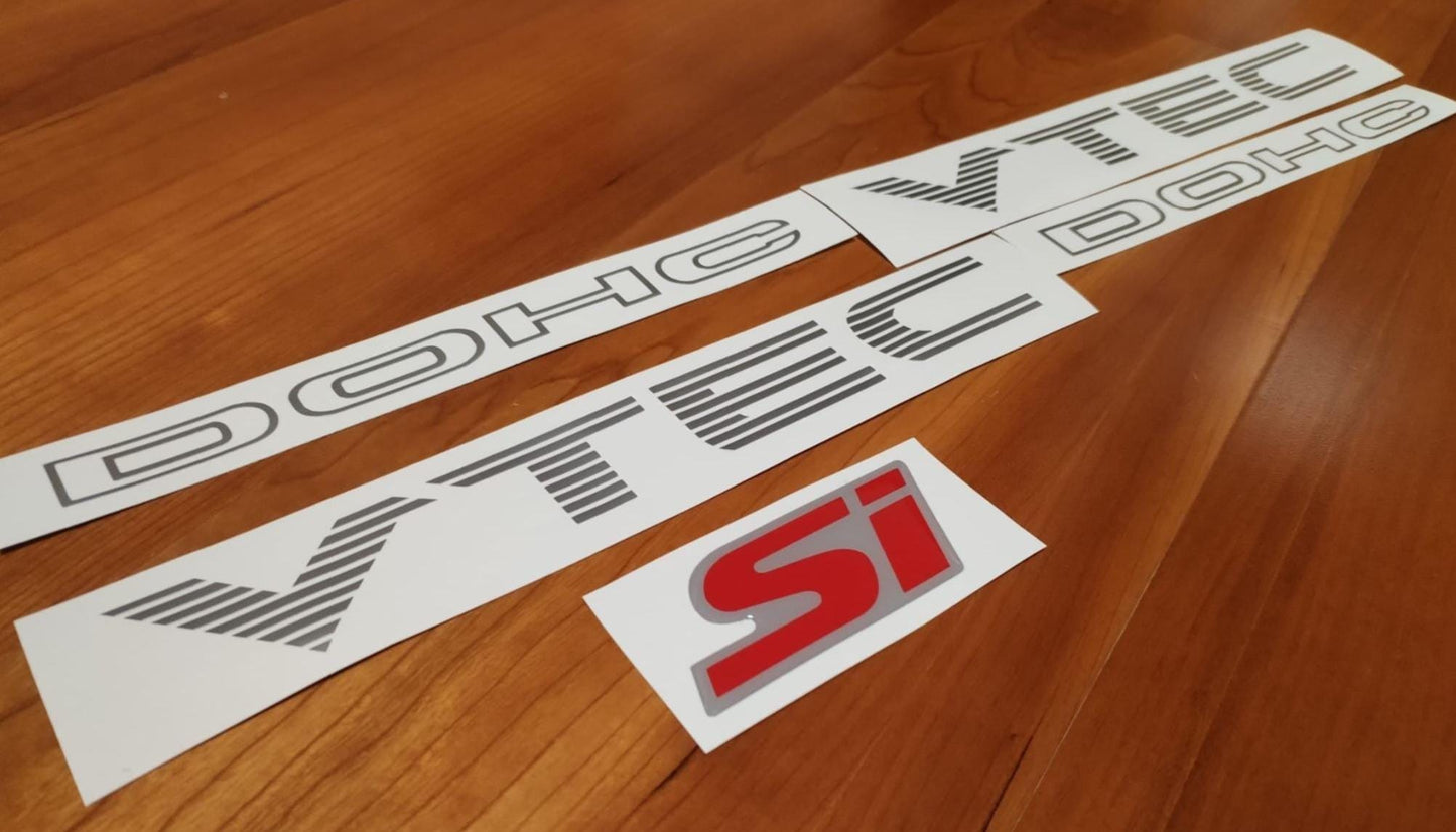 Side Rear emblem Si Dohc Vtec - Fits Civic 99-00 - Resin Vinyl Aftermarket Sticker