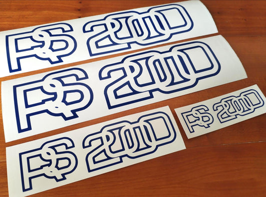 RS 2000 Rear and Side Stickers - Fits Escort RS2000 Decals