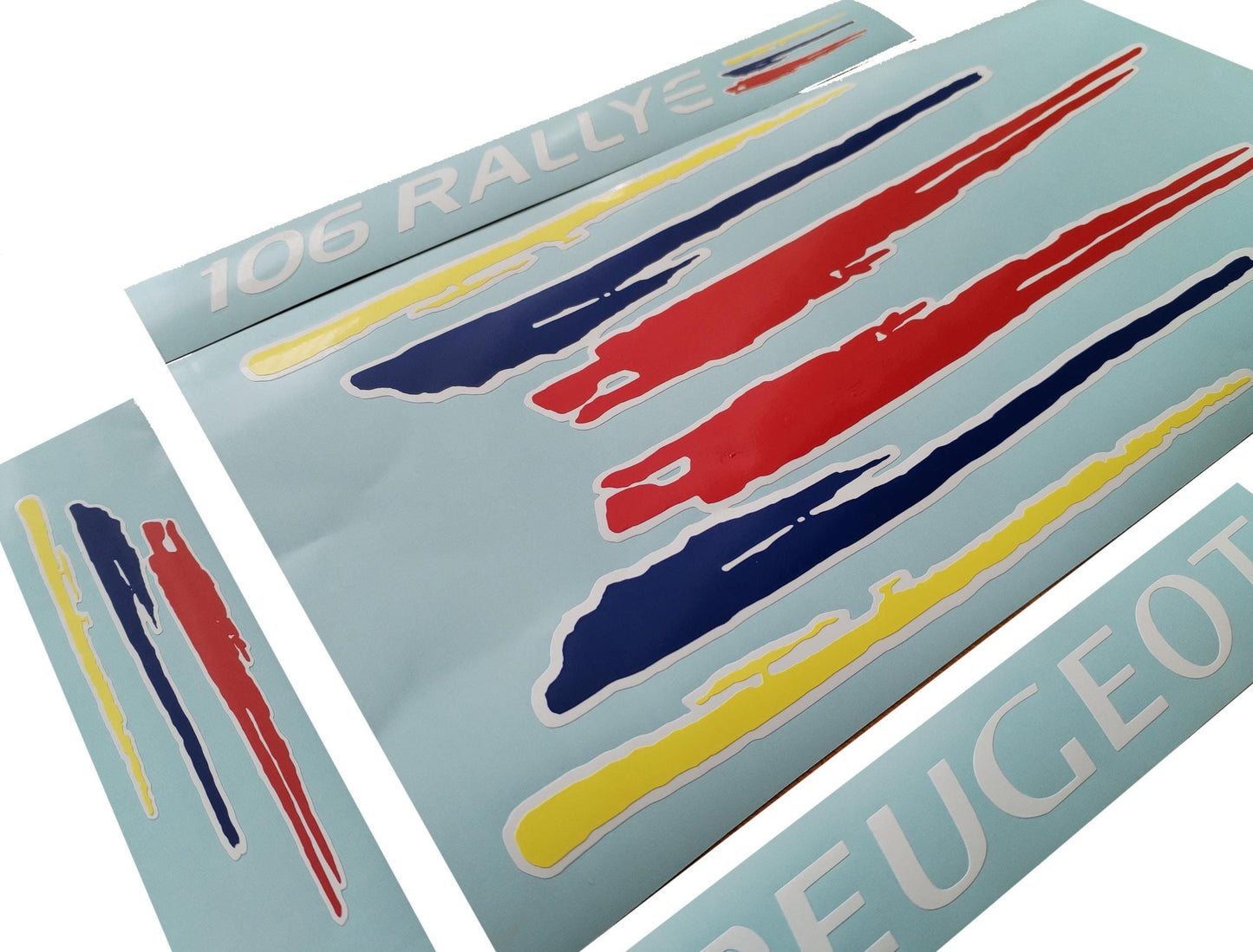 White/Dark Grey - 106 Rallye S2 - Fits Peugeot - Reproduction Decal Sticker Kit