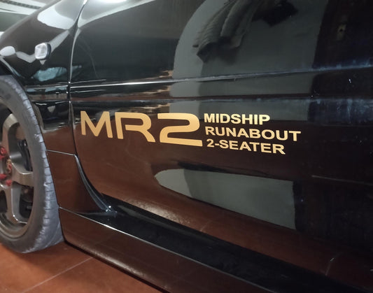 MR2 MK2 Side Door Stickers - Midship Runabout 2 Seater - Fits MR2 SW20 89-99