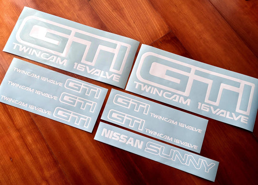 Sunny GTI B12 1.6 Twin Cam - Fits Pulsar Coupé 1.6 Twin Cam - Aftermarket Sticker Kit