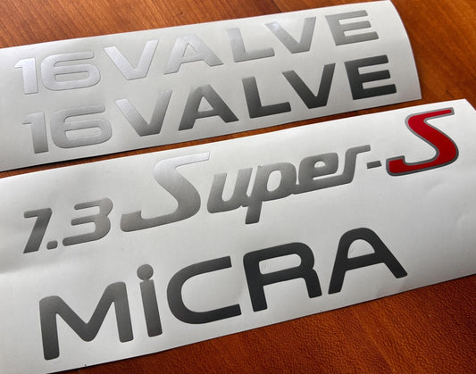 Micra 1.3 Super S 96/97 Side Rear Decals - Fits MK2 K11 SuperS - Reproduction Stickers