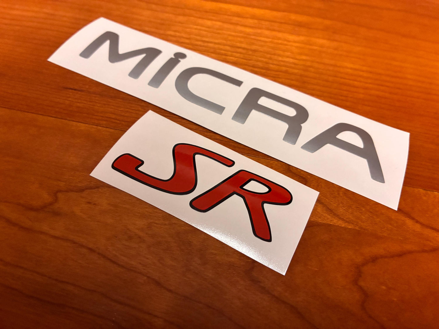 Micra SR K11 Rear Decals - Fits MK2 K11 - Reproduction Stickers