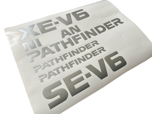 Pathfinder XE-V6 SE-V6 Rear Stickers - Fits Pathfinder 4x4 - Aftermarket Stickers