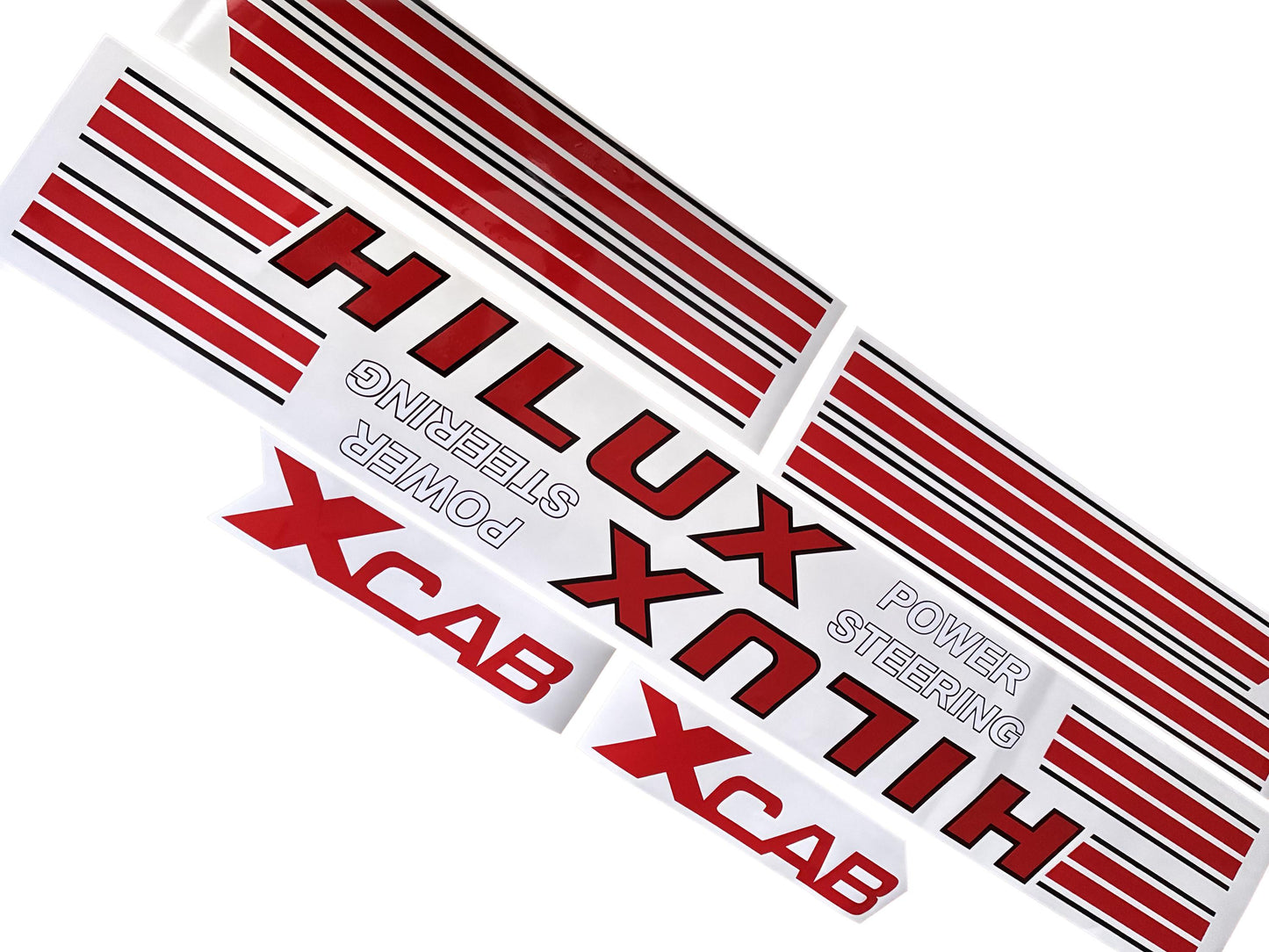 Side Stickers Stripe Hilux - Fits Hilux Pickup 4wd Xcab - 4x4 off road - Aftermarket Decal