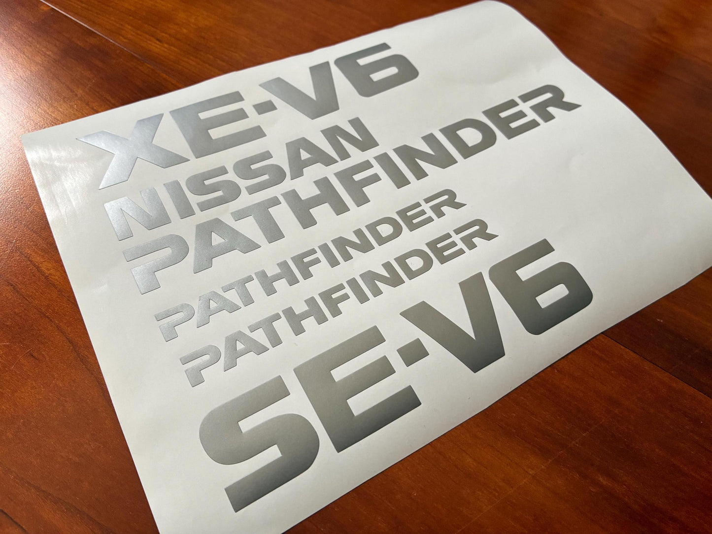 Pathfinder XE-V6 SE-V6 Rear Stickers - Fits Pathfinder 4x4 - Aftermarket Stickers