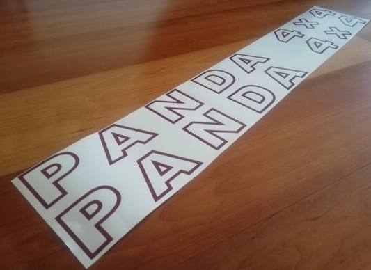 Panda Sisley 4x4 Side Door Sticker - Fits Fiat Panda 4x4 - Decal 2x Set