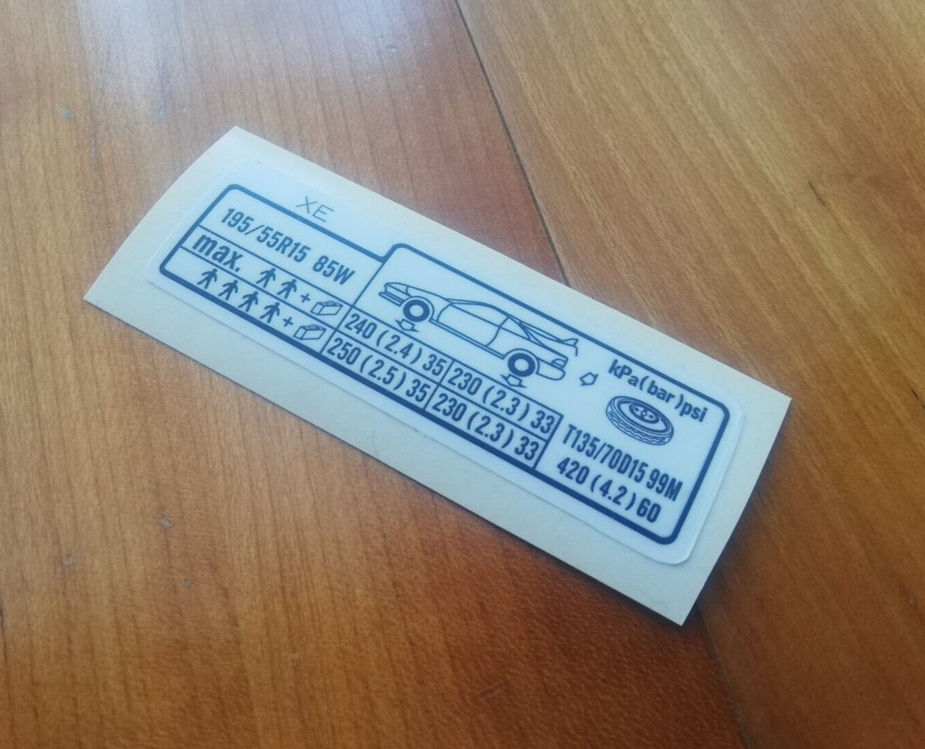 Integra DC2 Type R - Fits DC2 B18 Fusebox Tyre Sticker - Reproduction Sticker