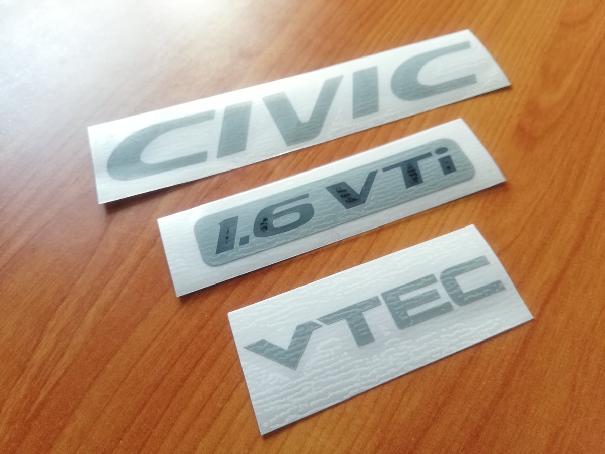 Vti Fire Sticker Civic VTi EK EG - Stickers Decal Kit - Fits Civic EK EG - B Series D16 ...