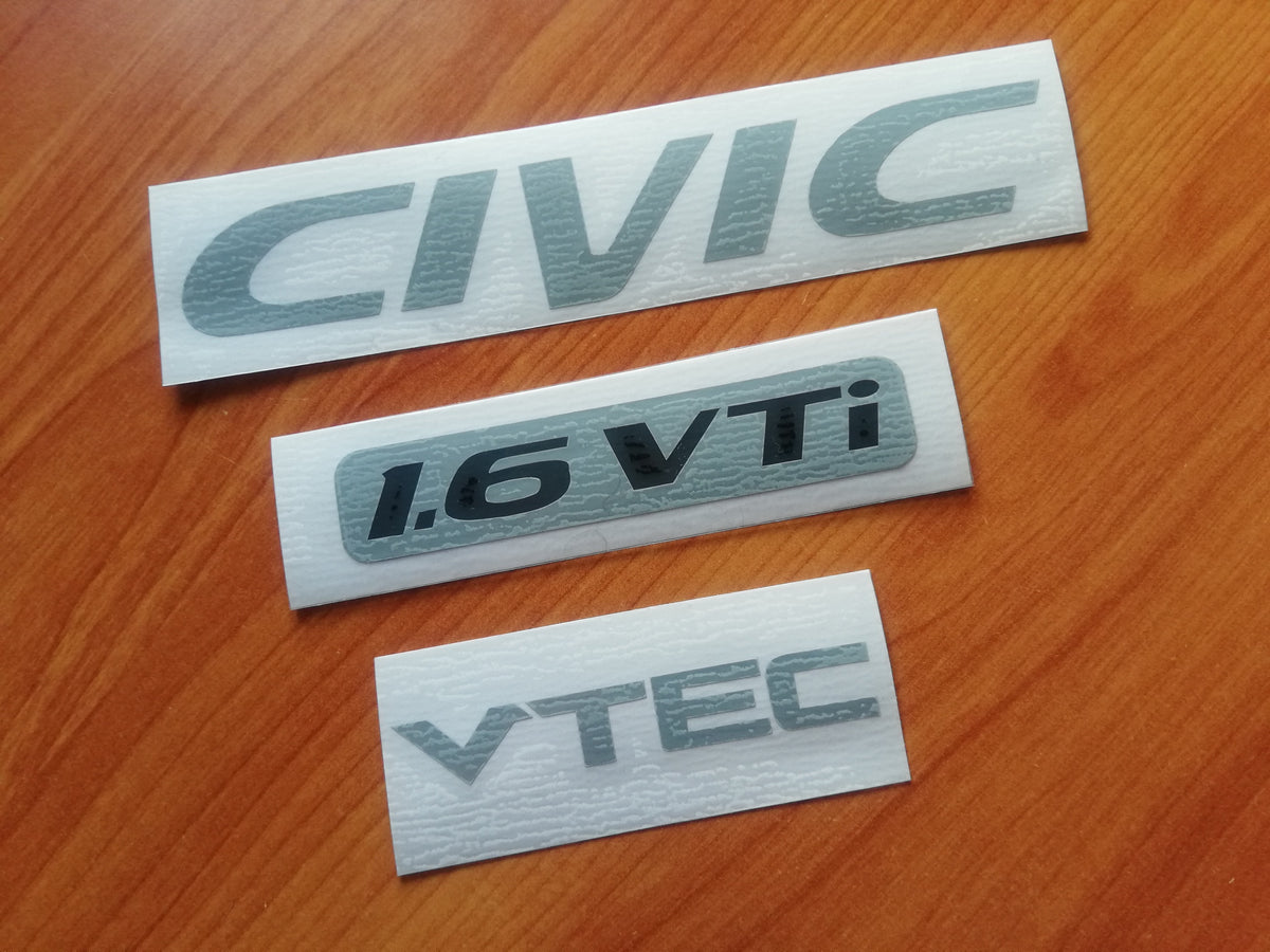 Vti Fire Sticker Civic VTi EK EG - Stickers Decal Kit - Fits Civic EK EG - B Series D16 ...