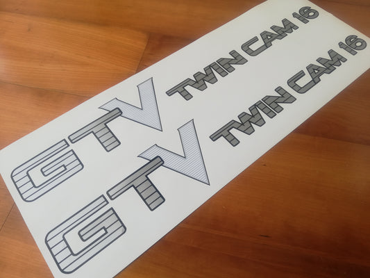 AE86 Corolla GTV Door Side Decals - Fits Trueno Twin Cam 16 - Sticker Reproduction