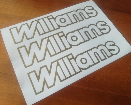 Clio Williams Reproduction Rear Side Decals / Stickers