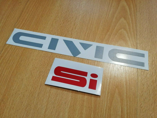 Si Civic - ED / EF / EE Decal - Fits 88-91 Civic Rear Sticker kit