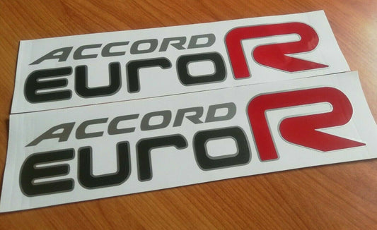 Accord Euro R Side Decals - Fits CL7 CL9 k20 k24 - Reproduction Stickers