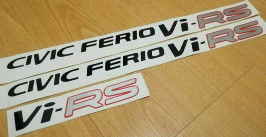 Civic Ferio Vi-RS -Fits Civic virs jdm EK SI-R - Side Decal Sticker Reproduction
