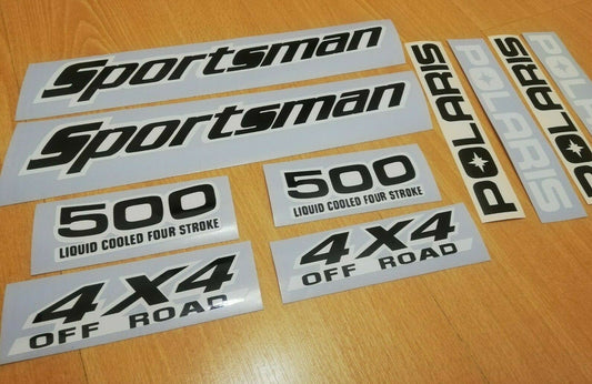 Sportsman Sticker Fits Polaris 500 4x4 - ATV - Reproduction Decals Kit (White)