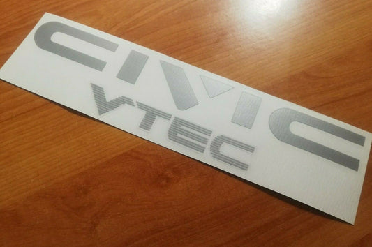VTEC Civic Sticker - 88-91 - Fits Civic Ef / Ef / Ed - Rear Reproduction Decal