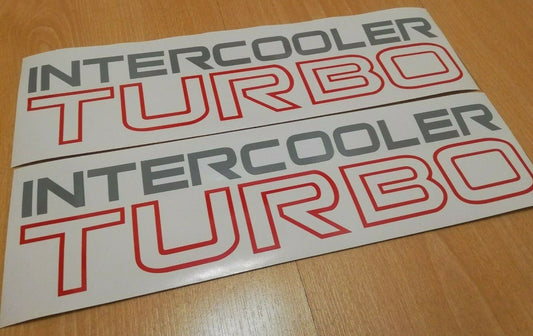 Side Decals Intercooler Turbo Pajero MK1 - Fits Mitsubishi - Reproduction Sticker