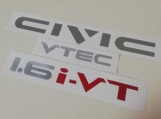 Civic Vtec iVT - 1.6i-VT - Fits Civic ED9 / ED8 / EE9 - Rear Reproduction Decal