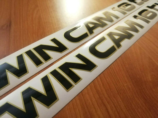 MR2 SW20 Side Decals - Fits MR2 89-99 - Twin Cam 16 Turbo (with outline) Sticker Reproduction
